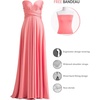 image:image72styles Infinity Dress with Bandeau Convertible Bridesmaid Dress Long Plus Size MultiWay Dress Twist Wrap DressCoral Pink
