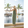image:image72styles Infintiy Beach Cover Up Dress24 in 1 Wrap Casual Summer Vacation Maxi Long Sundress  Versatile Sexy Pool CruiseOlive Green