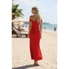image:image72styles Infintiy Beach Cover Up Dress24 in 1 Wrap Casual Summer Vacation Maxi Long Sundress  Versatile Sexy Pool CruiseRed