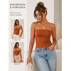 image:image72styles Womens Strapless Tube Tops  Basic Backless Sleeveless Bandeau Tanks Suits for Infinity Dress Convertible MultiwayBurnt Orange