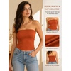 image:image72styles Womens Strapless Tube Tops  Basic Backless Sleeveless Bandeau Tanks Suits for Infinity Dress Convertible MultiwayBurnt Orange