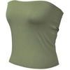 image:image72styles Womens Strapless Tube Tops  Basic Backless Sleeveless Bandeau Tanks Suits for Infinity Dress Convertible MultiwayOlive Green