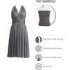 image:imageShort Infinity Bridesmaid Dresses Convertible Wrap Midi Multiway DressCharcoal Grey