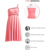 image:imageShort Infinity Bridesmaid Dresses Convertible Wrap Midi Multiway DressCoral Pink