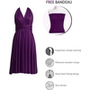 image:imageShort Infinity Bridesmaid Dresses Convertible Wrap Midi Multiway DressDark Purple