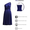 image:imageShort Infinity Bridesmaid Dresses Convertible Wrap Midi Multiway DressMidnight Blue