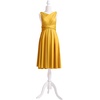 image:imageShort Infinity Bridesmaid Dresses Convertible Wrap Midi Multiway DressMustard Yellow