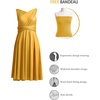 image:imageShort Infinity Bridesmaid Dresses Convertible Wrap Midi Multiway DressMustard Yellow