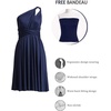image:imageShort Infinity Bridesmaid Dresses Convertible Wrap Midi Multiway DressNavy Blue