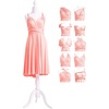 image:imageShort Infinity Bridesmaid Dresses Convertible Wrap Midi Multiway DressPeach Coral