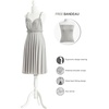image:imageShort Infinity Bridesmaid Dresses Convertible Wrap Midi Multiway DressSilver Grey