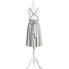 image:imageShort Infinity Bridesmaid Dresses Convertible Wrap Midi Multiway DressSilver Grey