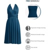 image:imageShort Infinity Bridesmaid Dresses Convertible Wrap Midi Multiway DressTeal Blue