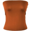 image:image72styles Womens Strapless Tube Tops  Basic Backless Sleeveless Bandeau Tanks Suits for Infinity Dress Convertible MultiwayBurnt Orange