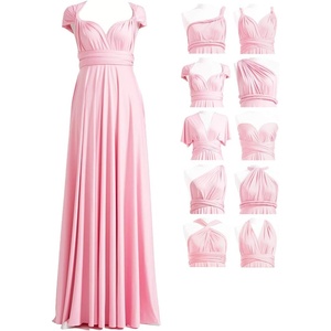 image:image72styles Infinity Dress with Bandeau Convertible Bridesmaid Dress Long Plus Size MultiWay Dress Twist Wrap DressBlush Pink