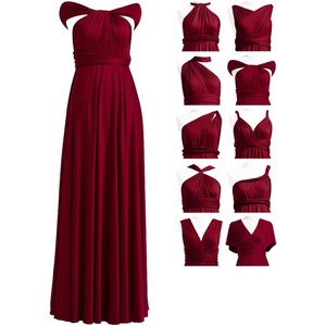 image:image72styles Infinity Dress with Bandeau Convertible Bridesmaid Dress Long Plus Size MultiWay Dress Twist Wrap DressBurgundy