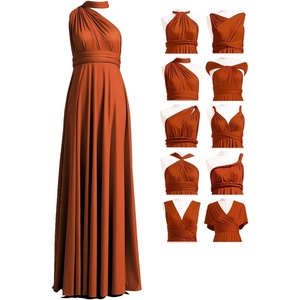 image:image72styles Infinity Dress with Bandeau Convertible Bridesmaid Dress Long Plus Size MultiWay Dress Twist Wrap DressBurnt Orange