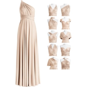 image:image72styles Infinity Dress with Bandeau Convertible Bridesmaid Dress Long Plus Size MultiWay Dress Twist Wrap DressChampagne