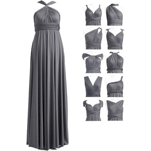 image:image72styles Infinity Dress with Bandeau Convertible Bridesmaid Dress Long Plus Size MultiWay Dress Twist Wrap DressCharcoal Grey