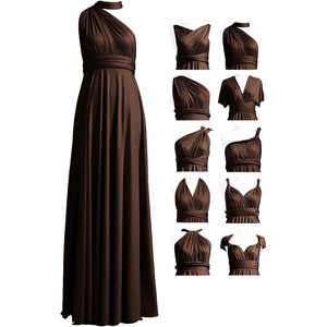 image:image72styles Infinity Dress with Bandeau Convertible Bridesmaid Dress Long Plus Size MultiWay Dress Twist Wrap DressDark Brown
