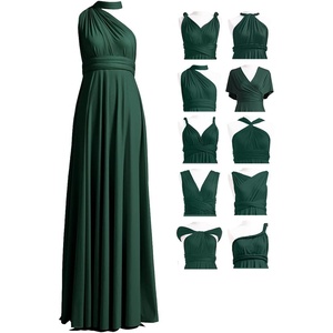 image:image72styles Infinity Dress with Bandeau Convertible Bridesmaid Dress Long Plus Size MultiWay Dress Twist Wrap DressDark Green