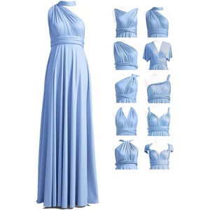 image:image72styles Infinity Dress with Bandeau Convertible Bridesmaid Dress Long Plus Size MultiWay Dress Twist Wrap DressDusty Blue