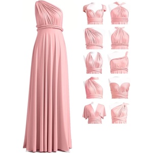image:image72styles Infinity Dress with Bandeau Convertible Bridesmaid Dress Long Plus Size MultiWay Dress Twist Wrap DressDusty Rose