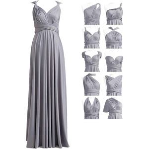 image:image72styles Infinity Dress with Bandeau Convertible Bridesmaid Dress Long Plus Size MultiWay Dress Twist Wrap DressGrey