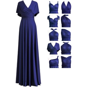 image:image72styles Infinity Dress with Bandeau Convertible Bridesmaid Dress Long Plus Size MultiWay Dress Twist Wrap DressMidnight Blue