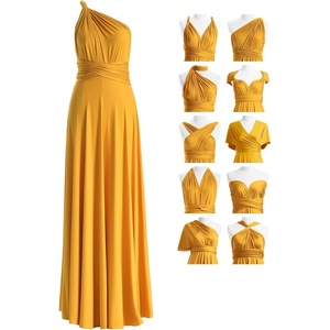 image:image72styles Infinity Dress with Bandeau Convertible Bridesmaid Dress Long Plus Size MultiWay Dress Twist Wrap DressMustard Yellow