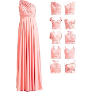 image:image72styles Infinity Dress with Bandeau Convertible Bridesmaid Dress Long Plus Size MultiWay Dress Twist Wrap DressPeach Coral