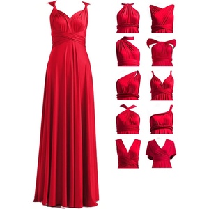 image:image72styles Infinity Dress with Bandeau Convertible Bridesmaid Dress Long Plus Size MultiWay Dress Twist Wrap DressRed