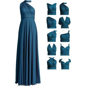 image:image72styles Infinity Dress with Bandeau Convertible Bridesmaid Dress Long Plus Size MultiWay Dress Twist Wrap DressTeal Blue