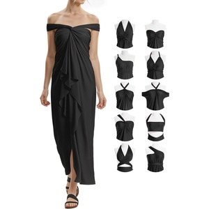 image:image72styles Infintiy Beach Cover Up Dress24 in 1 Wrap Casual Summer Vacation Maxi Long Sundress  Versatile Sexy Pool CruiseBlack