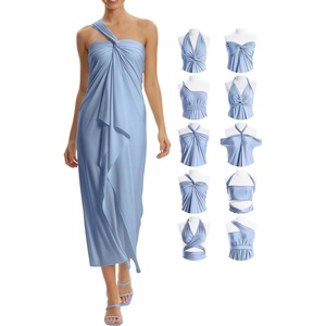 image:image72styles Infintiy Beach Cover Up Dress24 in 1 Wrap Casual Summer Vacation Maxi Long Sundress  Versatile Sexy Pool CruiseDusty Blue
