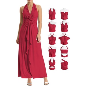 image:image72styles Infintiy Beach Cover Up Dress24 in 1 Wrap Casual Summer Vacation Maxi Long Sundress  Versatile Sexy Pool CruiseRed
