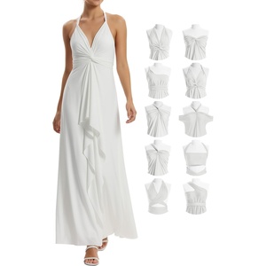 image:image72styles Infintiy Beach Cover Up Dress24 in 1 Wrap Casual Summer Vacation Maxi Long Sundress  Versatile Sexy Pool CruiseWhite