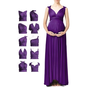 image:image72styles Maternity Dresses for Baby Shower  Infinity Wrap Elegant Maxi Plus Size for Wedding Guest Formal Gown PhotoshootsPurple