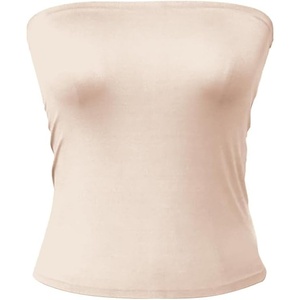 image:image72styles Womens Strapless Tube Tops  Basic Backless Sleeveless Bandeau Tanks Suits for Infinity Dress Convertible MultiwayChampagne