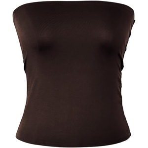 image:image72styles Womens Strapless Tube Tops  Basic Backless Sleeveless Bandeau Tanks Suits for Infinity Dress Convertible MultiwayDark Brown