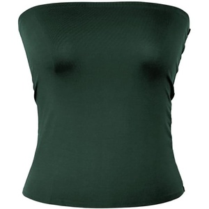 image:image72styles Womens Strapless Tube Tops  Basic Backless Sleeveless Bandeau Tanks Suits for Infinity Dress Convertible MultiwayDark Green