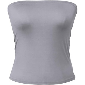 image:image72styles Womens Strapless Tube Tops  Basic Backless Sleeveless Bandeau Tanks Suits for Infinity Dress Convertible MultiwayGrey