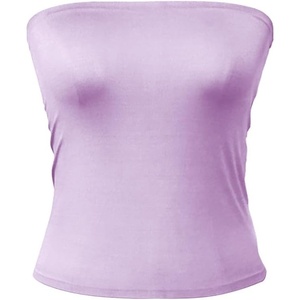 image:image72styles Womens Strapless Tube Tops  Basic Backless Sleeveless Bandeau Tanks Suits for Infinity Dress Convertible MultiwayLavender