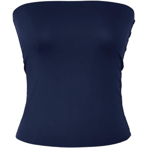 image:image72styles Womens Strapless Tube Tops  Basic Backless Sleeveless Bandeau Tanks Suits for Infinity Dress Convertible MultiwayNavy Blue