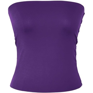 image:image72styles Womens Strapless Tube Tops  Basic Backless Sleeveless Bandeau Tanks Suits for Infinity Dress Convertible MultiwayPurple