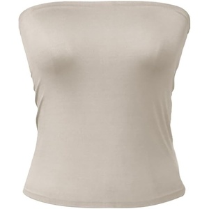 image:image72styles Womens Strapless Tube Tops  Basic Backless Sleeveless Bandeau Tanks Suits for Infinity Dress Convertible MultiwayTaupe