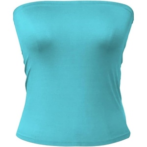 image:image72styles Womens Strapless Tube Tops  Basic Backless Sleeveless Bandeau Tanks Suits for Infinity Dress Convertible MultiwayTurquoise
