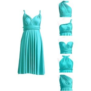 image:imageShort Infinity Bridesmaid Dresses Convertible Wrap Midi Multiway DressTurquoise