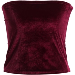 image:imageVelvet Womens Strapless Tube Tops  Basic Backless Sleeveless Bandeau Tank Suit for Infinity Wrap Convertible Multiway DressBurgundy