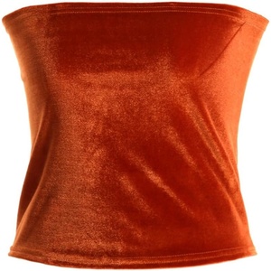 image:imageVelvet Womens Strapless Tube Tops  Basic Backless Sleeveless Bandeau Tank Suit for Infinity Wrap Convertible Multiway DressOrange